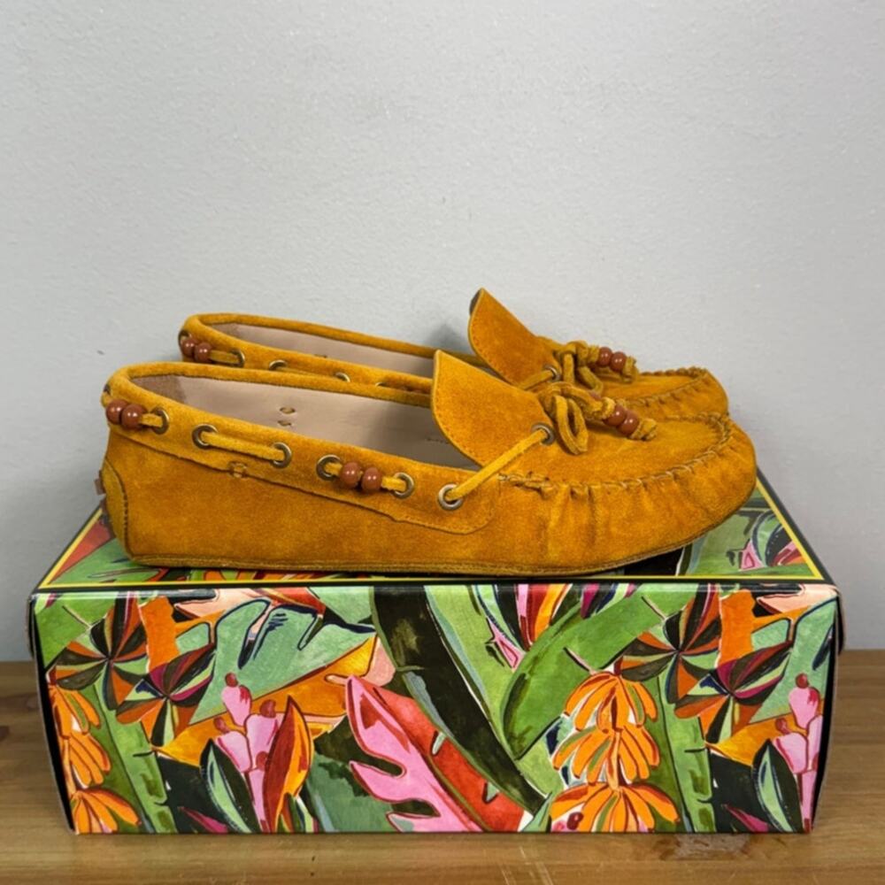New Farm Rio Brown Tassel Suede Moccasin in Ocher Women's Size 7 - Picture 7 of 11